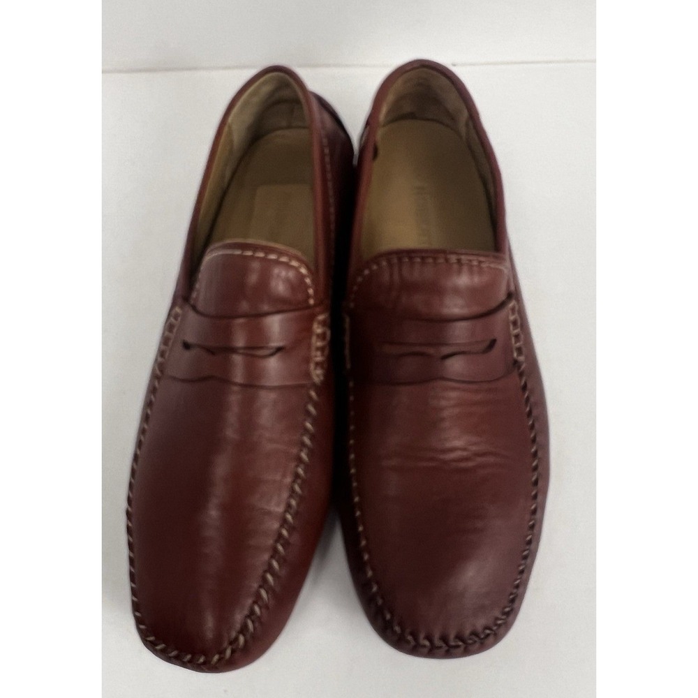 Robert Zur Mens Brown Leather Slip On Loafer Dress Shoes Size 11.5